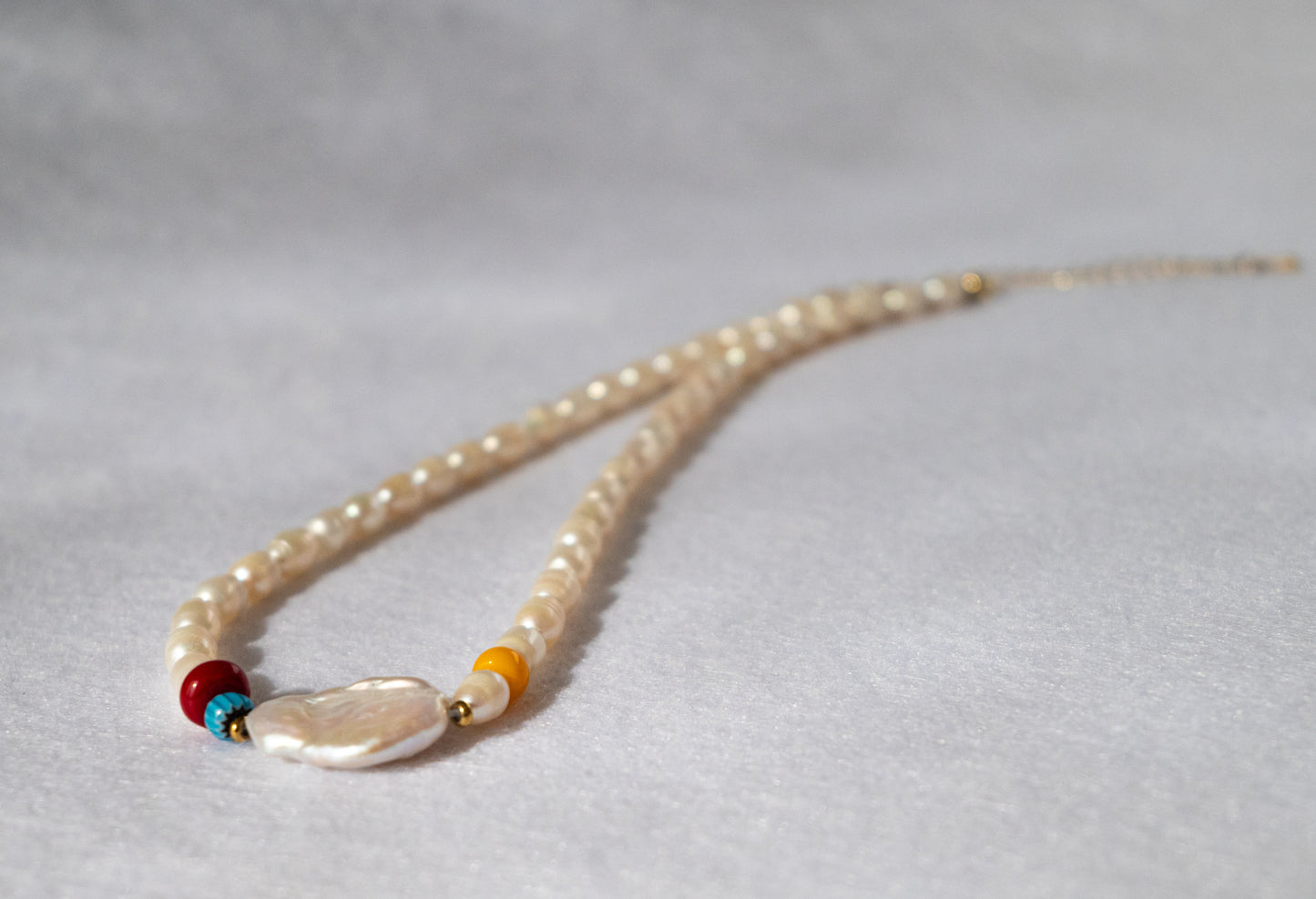 Pearl Necklace with Centered Large Baroque Pearl Aestas